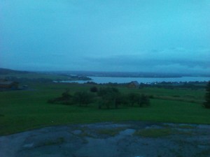The view of Long Lake from Lakeview Restaurant, Norther Maine
