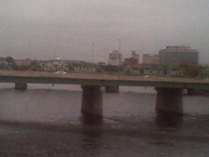 On my way to NYC. And for those of you who did not know: Trenton makes, the World takes.