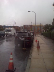 In Philly in the rain...